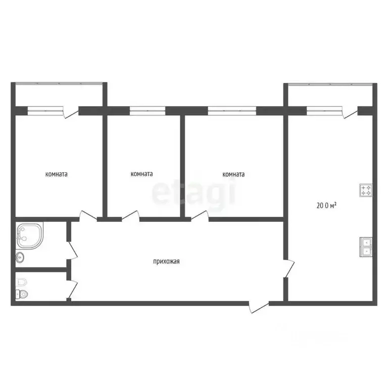 3-к кв. Ставропольский край, Пятигорск ул. Нежнова (135.0 м) - Фото 2
