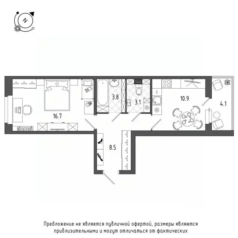 1-к кв. Санкт-Петербург Черниговская ул., 17 (45.6 м) - Фото 0