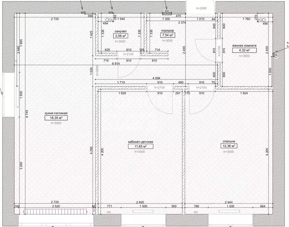2-к кв. Самарская область, Тольятти ул. 40 лет Победы, 31Б (56.0 м) - Фото 1