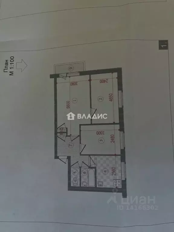 3-к кв. Белгородская область, Белгород Михайловское ш., 32 (50.6 м) - Фото 2