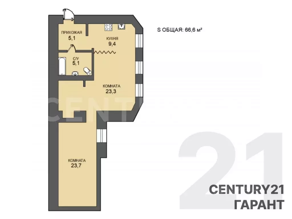 2-к кв. Санкт-Петербург Невский просп., 119 (66.6 м) - Фото 2