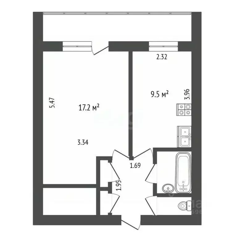 1-к кв. Московская область, Балашиха Кучино мкр, ул. Чаплыгина, 5 ... - Фото 1