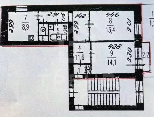 2-к кв. Санкт-Петербург ул. Решетникова, 5 (53.9 м) - Фото 2