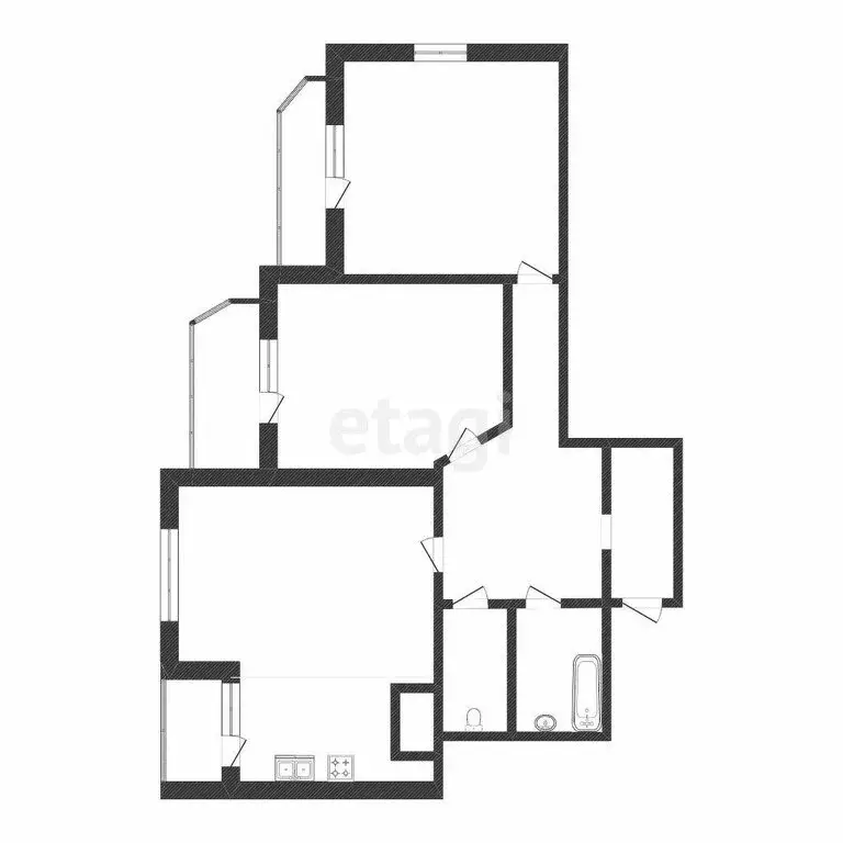 2-комнатная квартира: Тюмень, Солнечный проезд, 25к1 (85.1 м) - Фото 2