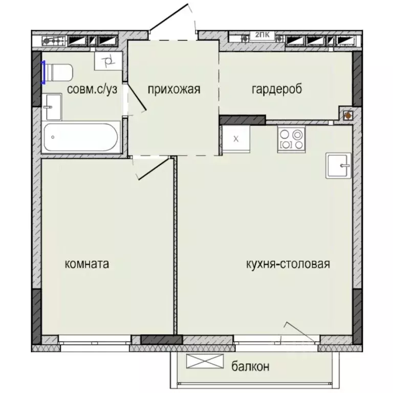 1-к кв. Удмуртия, Ижевск Культбаза жилрайон, 8-й мкр, Ежевика жилой ... - Фото 1