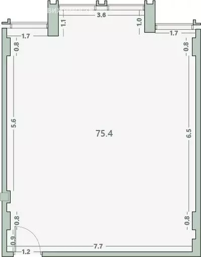 Офис (75.4 м) - Фото 1