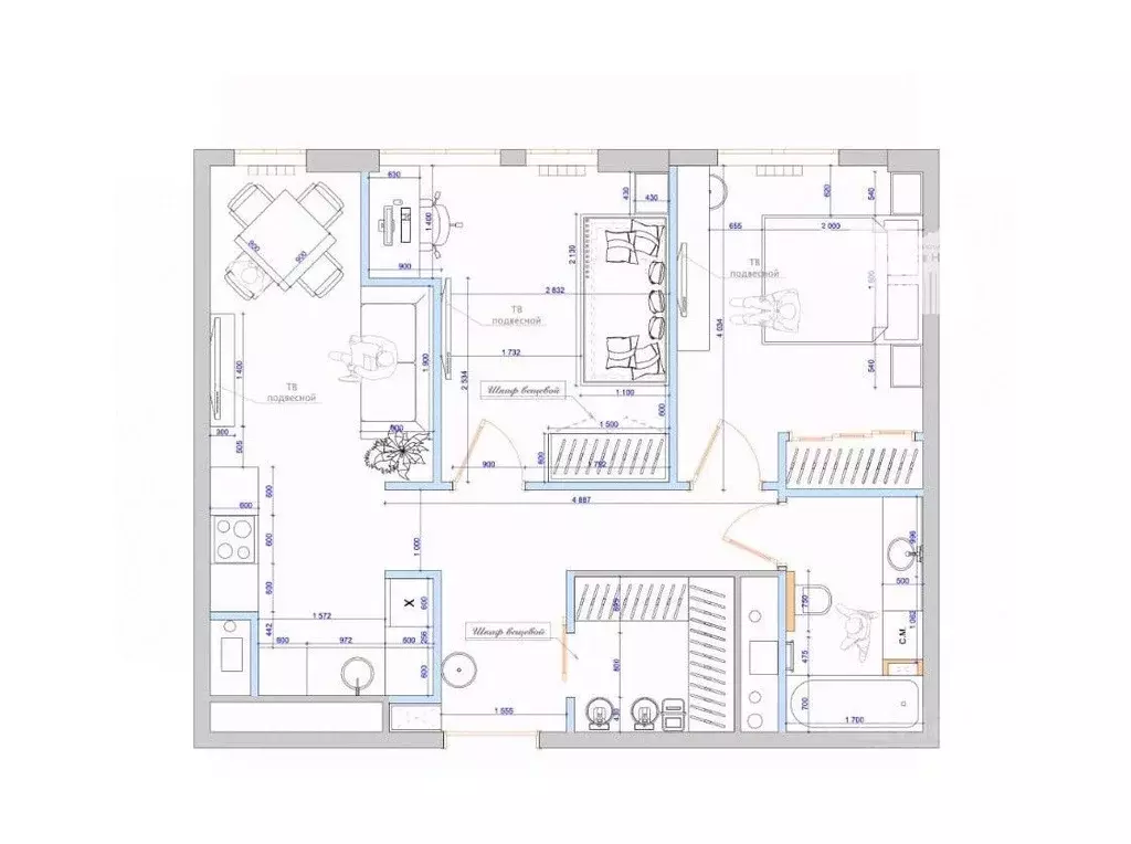 3-к кв. Москва ул. Годовикова, 11к5 (60.0 м) - Фото 1