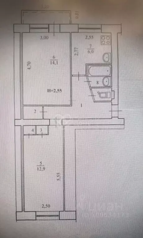2-к кв. Волгоградская область, Волгоград ул. Генерала Штеменко, 9 ... - Фото 2
