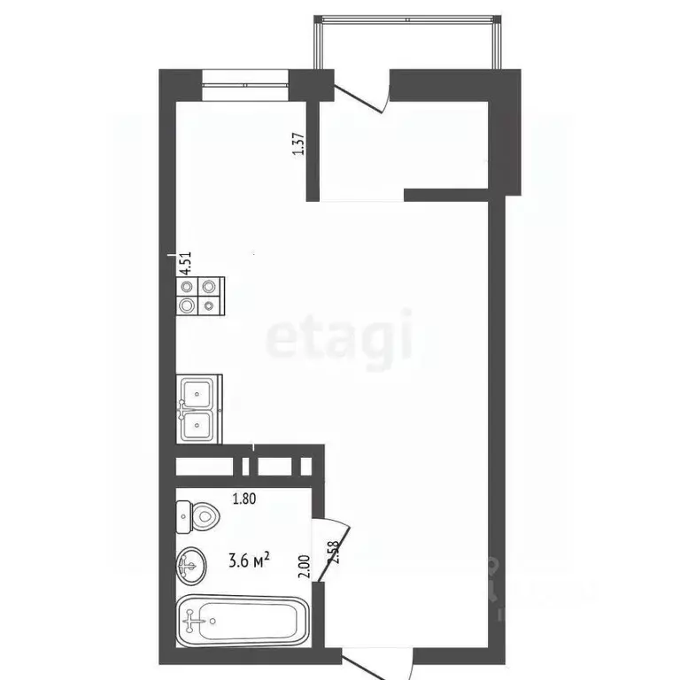 Студия Тюменская область, Тюменский муниципальный округ, д. Патрушева ... - Фото 2