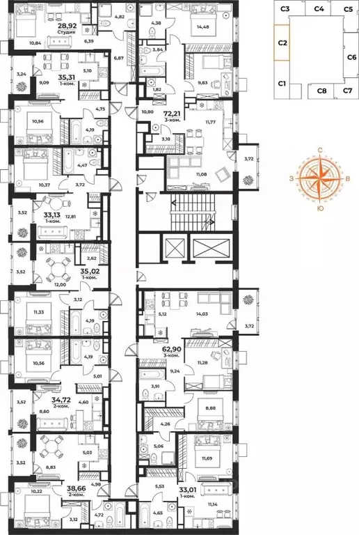 1-к кв. Хабаровский край, Хабаровск Брянский пер. (35.02 м) - Фото 2