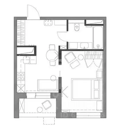 1-к кв. Тульская область, Узловая ул. Андреева, 8 (30.5 м) - Фото 2