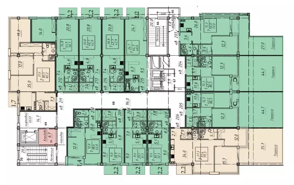 1-к кв. Ставропольский край, Ессентуки Озеро жилой комплекс (56.1 м) - Фото 2