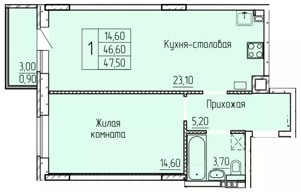 1-к кв. Ростовская область, Батайск ул. Макаровского, 4к2 (47.5 м) - Фото 0
