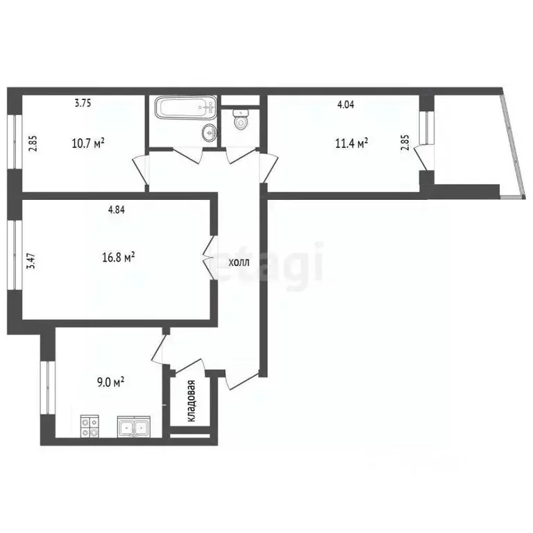 3-к кв. Владимирская область, Муром ул. Ленина, 115 (62.5 м) - Фото 2