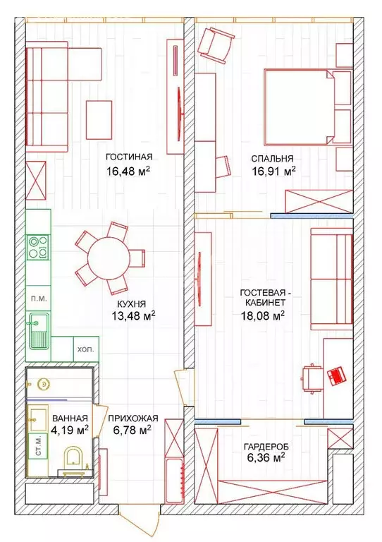 2-комнатная квартира: Геленджик, улица Мира, 40 (82.9 м) - Фото 1