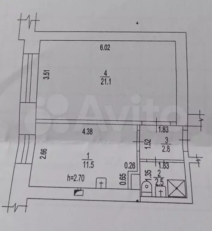 1-к. квартира, 38 м, 1/8 эт. - Фото 0