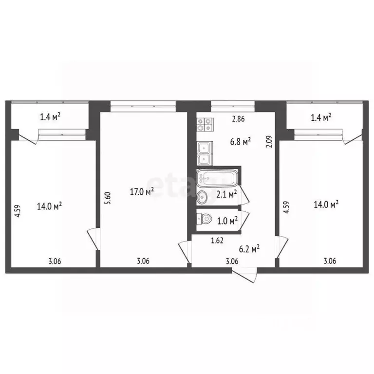 3-к кв. Мордовия, Лямбирский район, с. Александровка ул. Долганова, 3 ... - Фото 2