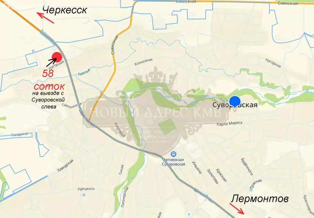 Участок в Суворовская, Шоссейная улица (54.5 м) - Фото 0