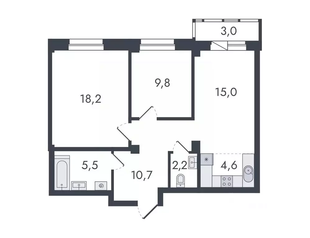 3-к кв. Кировская область, Киров ул. Чистопрудненская, 13 (69.0 м) - Фото 0