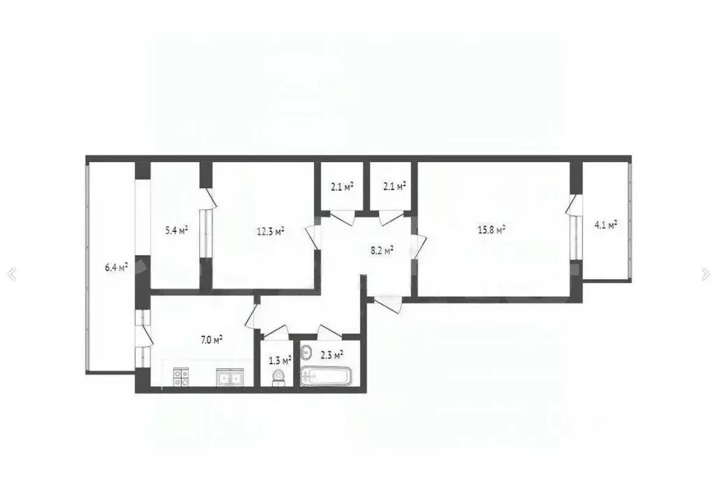 2-к кв. Севастополь пл. Пирогова, 6А (54.6 м) - Фото 1