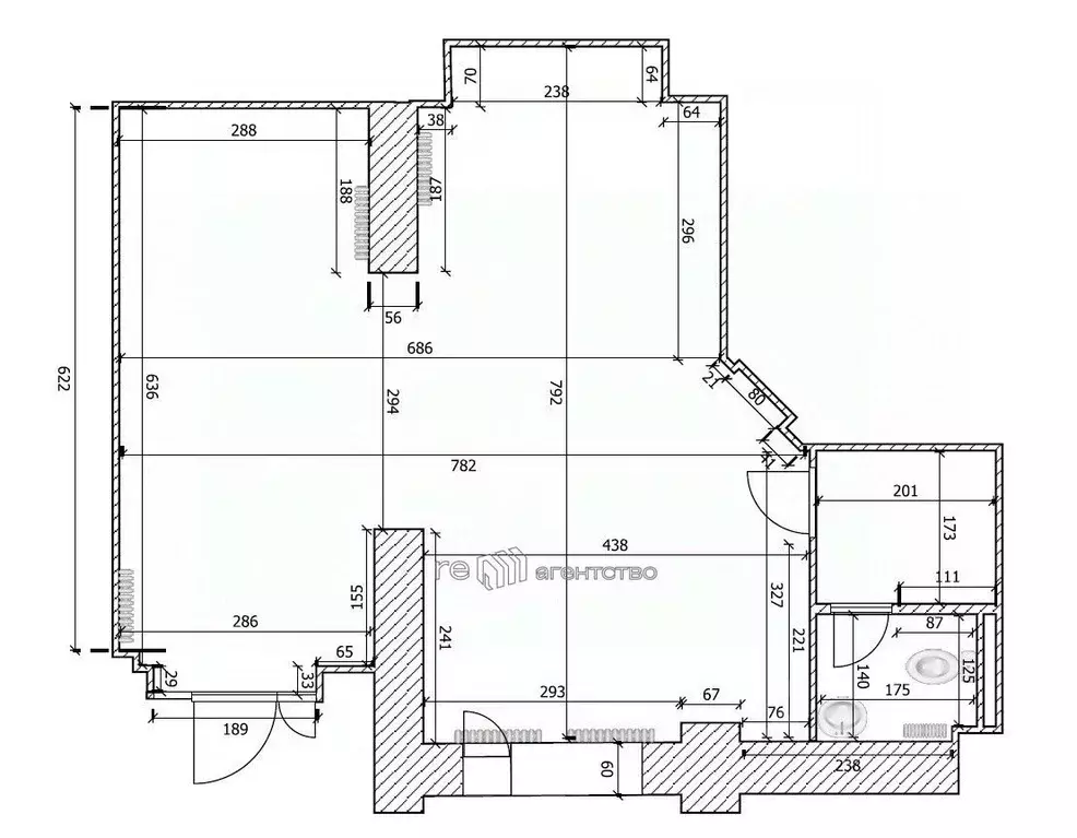 Офис в Татарстан, Казань ул. Космонавтов, 44 (55 м) - Фото 2