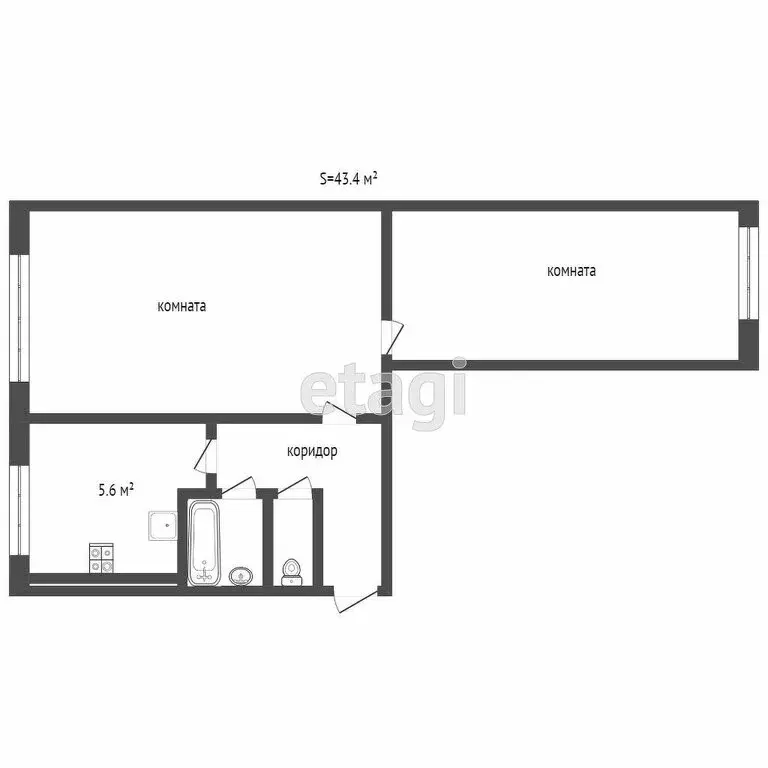 2-комнатная квартира: Петропавловск-Камчатский, Пограничная улица, ... - Фото 1