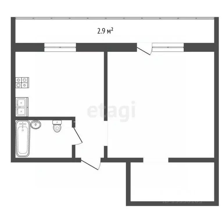 1-к кв. Самарская область, Самара Заводское ш., 58 (19.2 м) - Фото 2