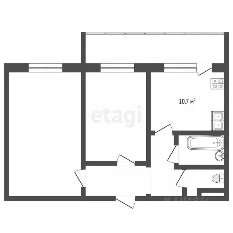 2-к кв. Саха (Якутия), Якутск ул. Петра Алексеева, 83/18 (54.8 м) - Фото 2