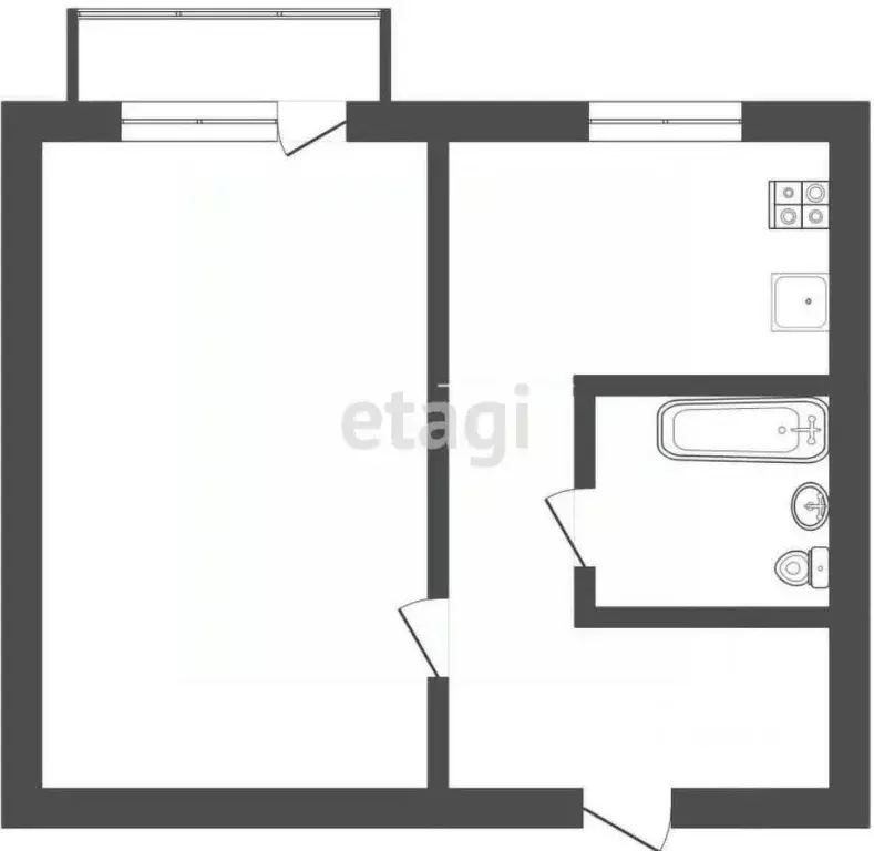 1-к кв. Смоленская область, Духовщинский муниципальный округ, Озерный ... - Фото 2