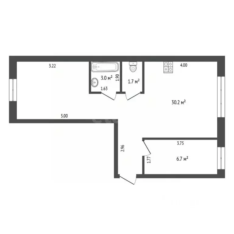 2-к кв. Тюменская область, Тюмень ул. Монтажников, 12 (49.0 м) - Фото 1