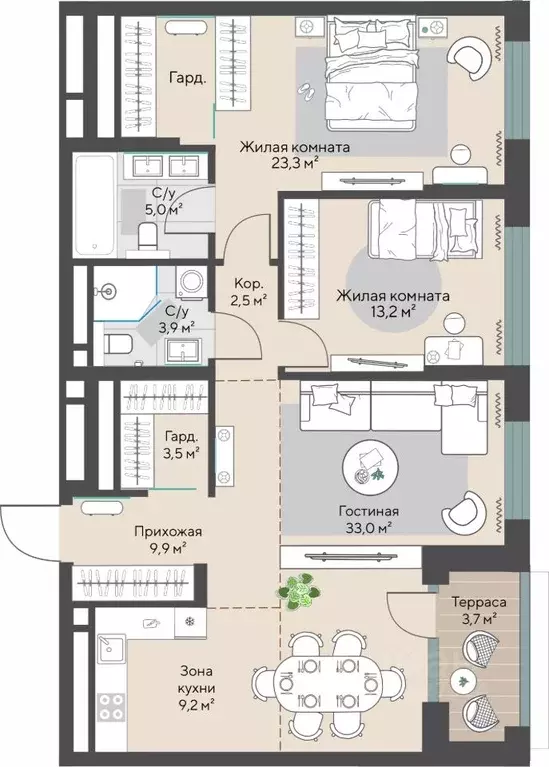 2-к кв. Свердловская область, Екатеринбург Парковый мкр, Никольский ... - Фото 1