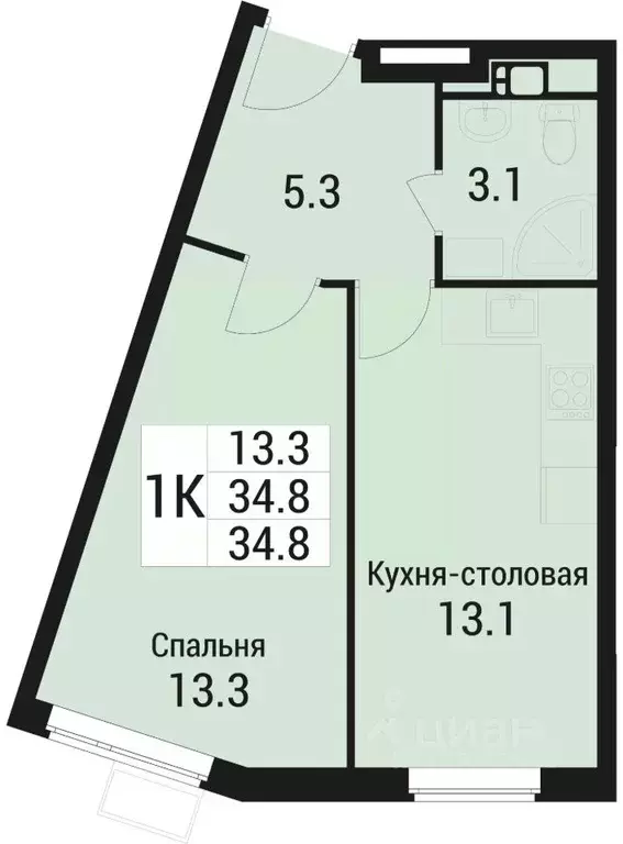 1-к кв. Московская область, Люберцы городской округ, Малаховка пгт Дом ... - Фото 0