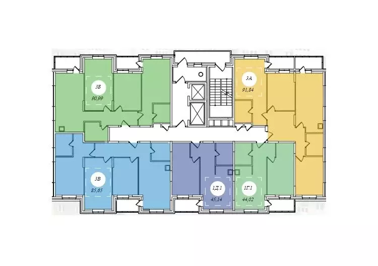 1-к кв. Ханты-Мансийский АО, Сургут Игоря Киртбая ул., 1А (45.14 м) - Фото 2