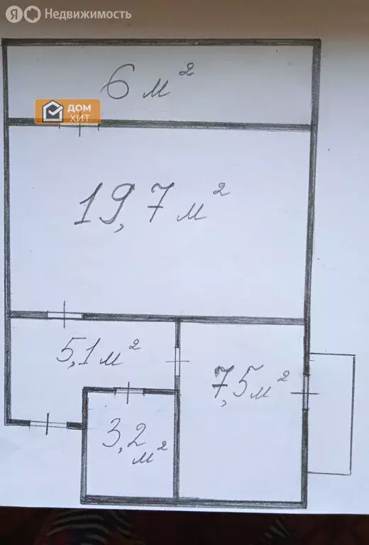 1-комнатная квартира: Севастополь, улица Адмирала Фадеева, 19 (35.5 м) - Фото 0