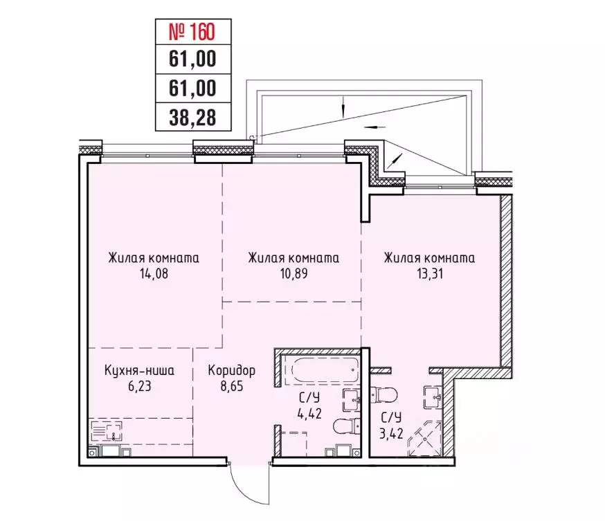 3-к кв. Иркутская область, Иркутск Култукская ул. (61.0 м) - Фото 0