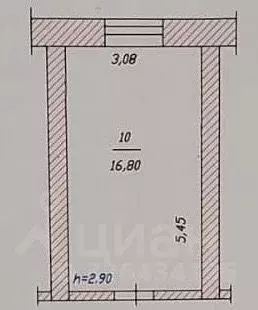 Комната Чувашия, Чебоксары ул. Аркадия Гайдара, 6 (16.8 м) - Фото 2