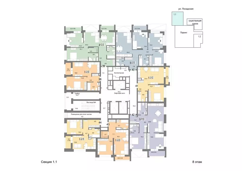 2-комнатная квартира: Екатеринбург, Посадская улица, 26 (76 м) - Фото 2