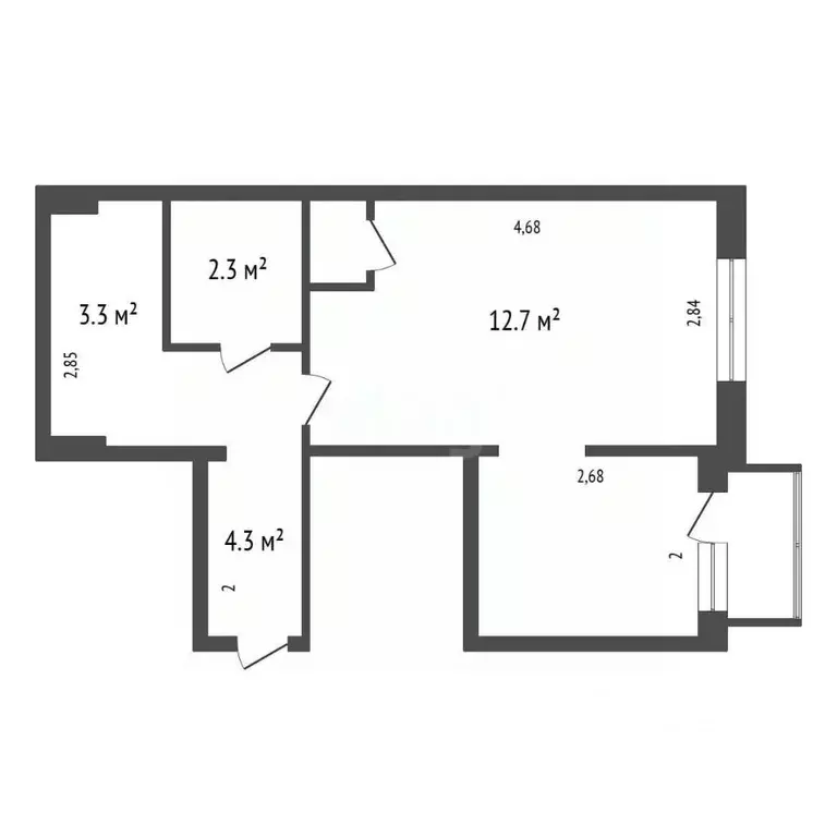 2-к кв. Иркутская область, Иркутск Первомайский мкр, 83 (28.4 м) - Фото 2