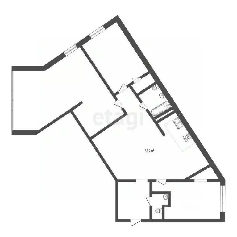 3-к кв. Ханты-Мансийский АО, Сургут Университетская ул., 17 (110.6 м) - Фото 1