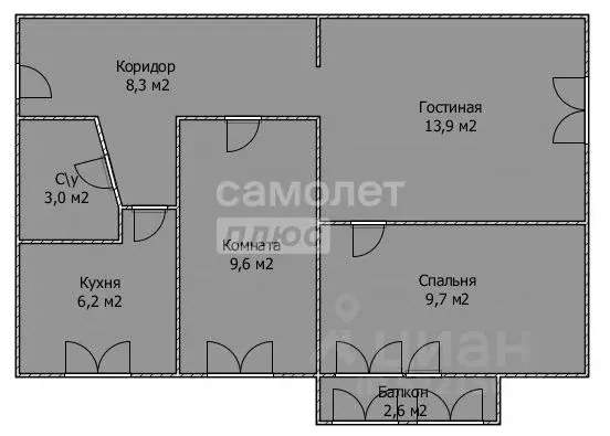 3-к кв. башкортостан, стерлитамак ул. артема, 21 (51.5 м) - Фото 1