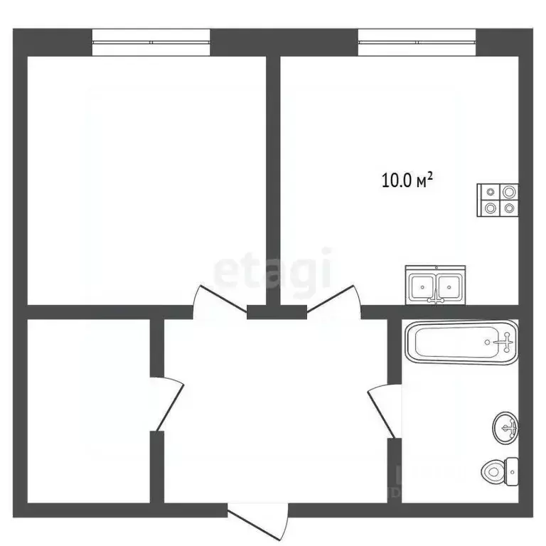 1-к кв. Ставропольский край, Пятигорск ул. Адмиральского (33.6 м) - Фото 2