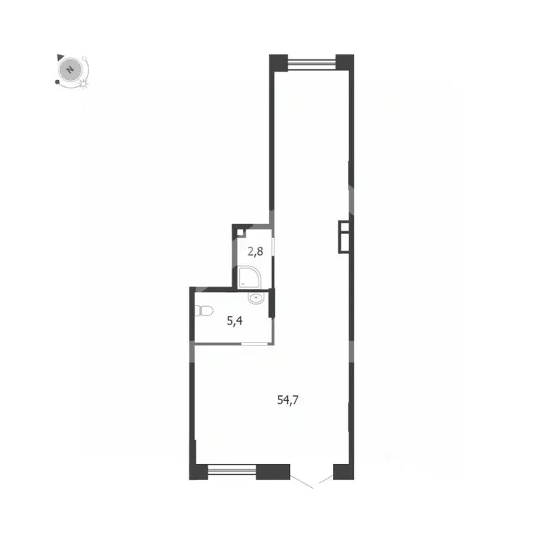 Помещение свободного назначения в Москва 3-я оч., Шагал жилой ... - Фото 2