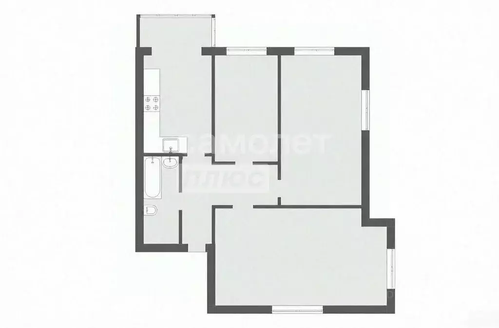 3-к кв. Липецкая область, Липецк ул. А.Г. Стаханова, 58 (73.0 м) - Фото 2