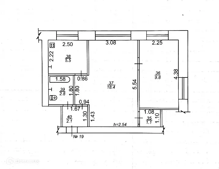 Продаётся 2-к квартира, 39.7 м - Фото 1