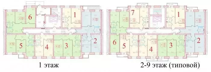 2-к. квартира, 61,8 м, 4/9 эт. - Фото 1