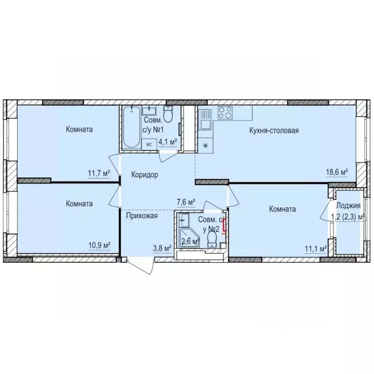 3-к кв. Удмуртия, Ижевск Буммаш жилрайон, Покровский жилой комплекс ... - Фото 1