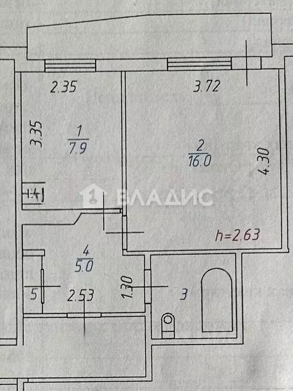 1-к кв. Бурятия, Улан-Удэ ул. Гагарина, 75А (33.1 м) - Фото 1