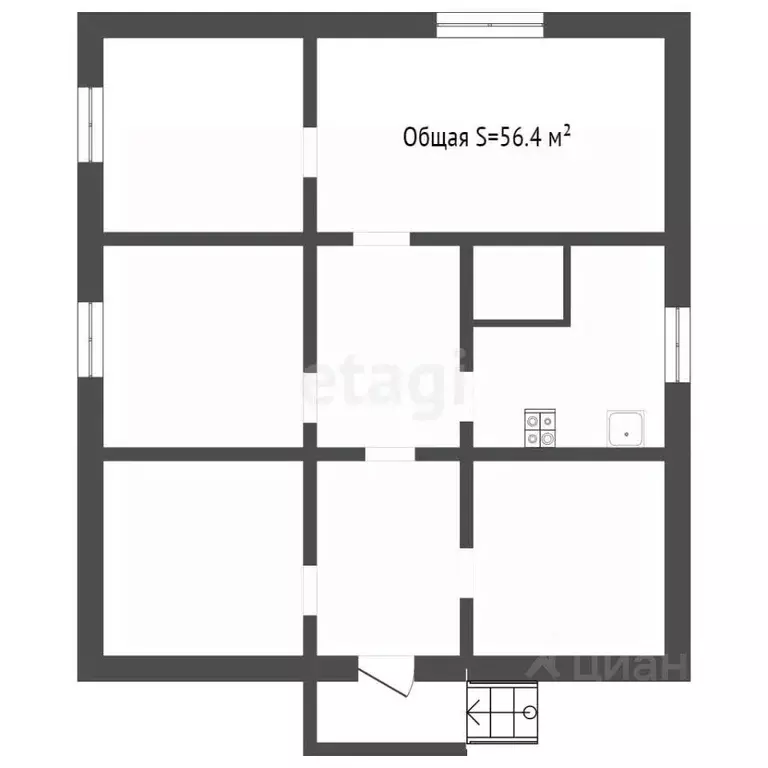 Дом в Кемеровская область, Кемерово Фестивальная ул. (56 м) - Фото 2