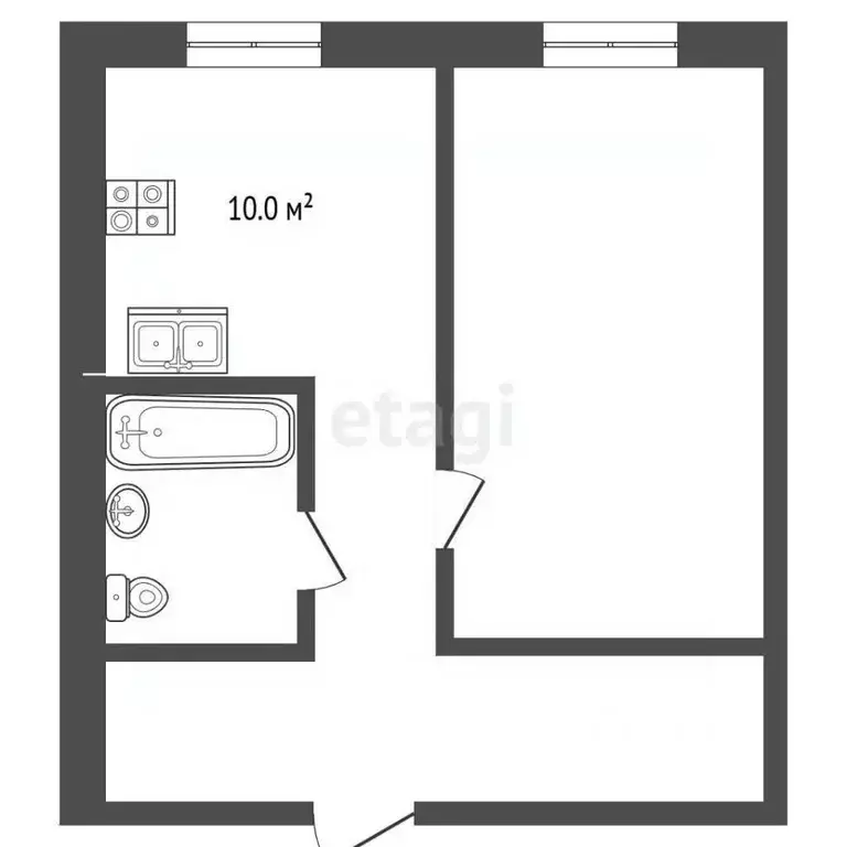 2-к кв. Ставропольский край, Пятигорск ул. Аллея Строителей (45.1 м) - Фото 1