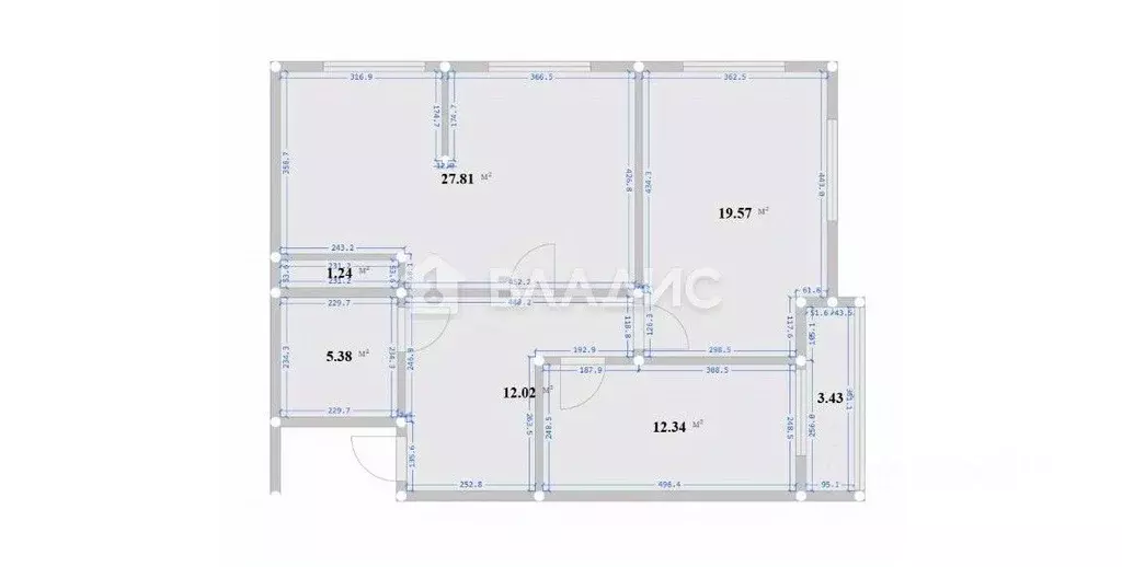 3-к кв. Нижегородская область, Нижний Новгород ул. Родионова, 192к3 ... - Фото 2